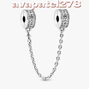Pandora Logo Safety Chain Clip Charm